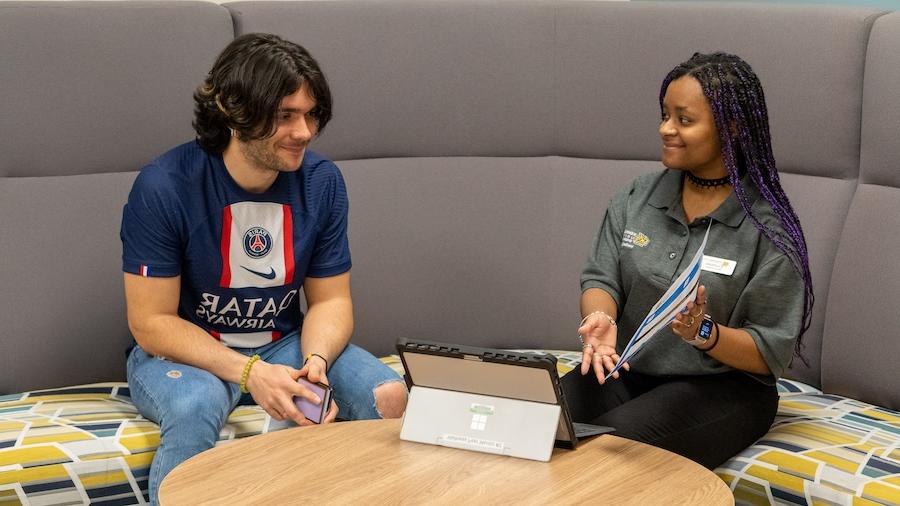 Peer Counselor in a session with a student